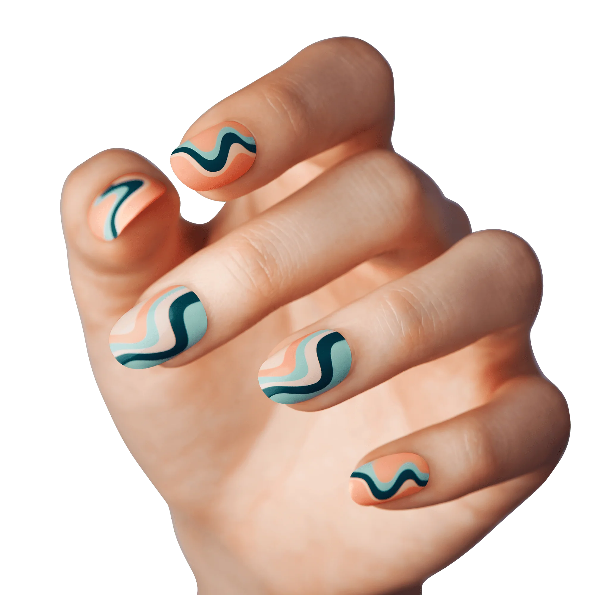 KISS Voguish Fantasy Press On Glue Nails - Replay