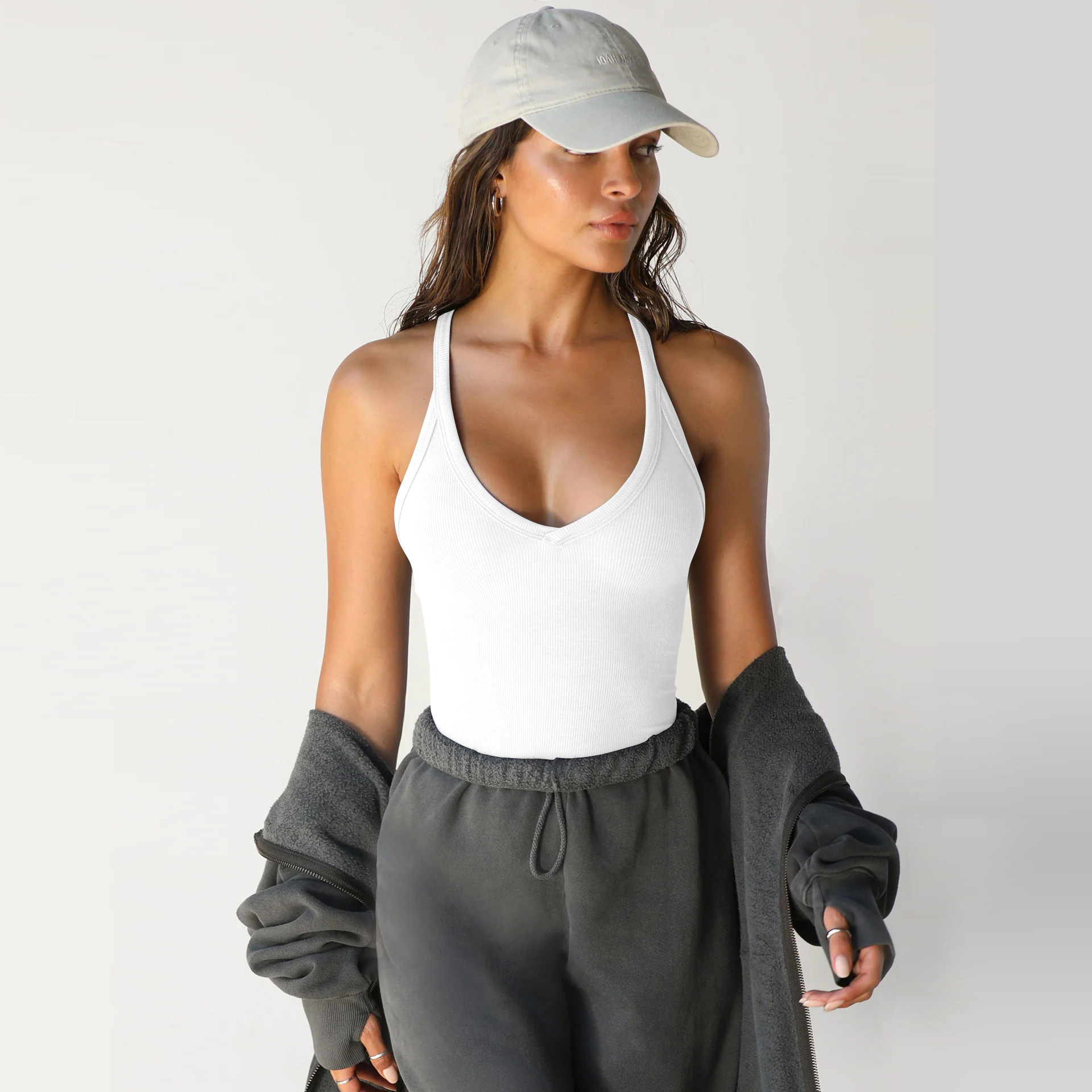 Cross-Border Y2K Hot New Product Knitted Vest European and American Clothing Sexy Slim Bm Top Trendy Brand Inner Layering Shirt