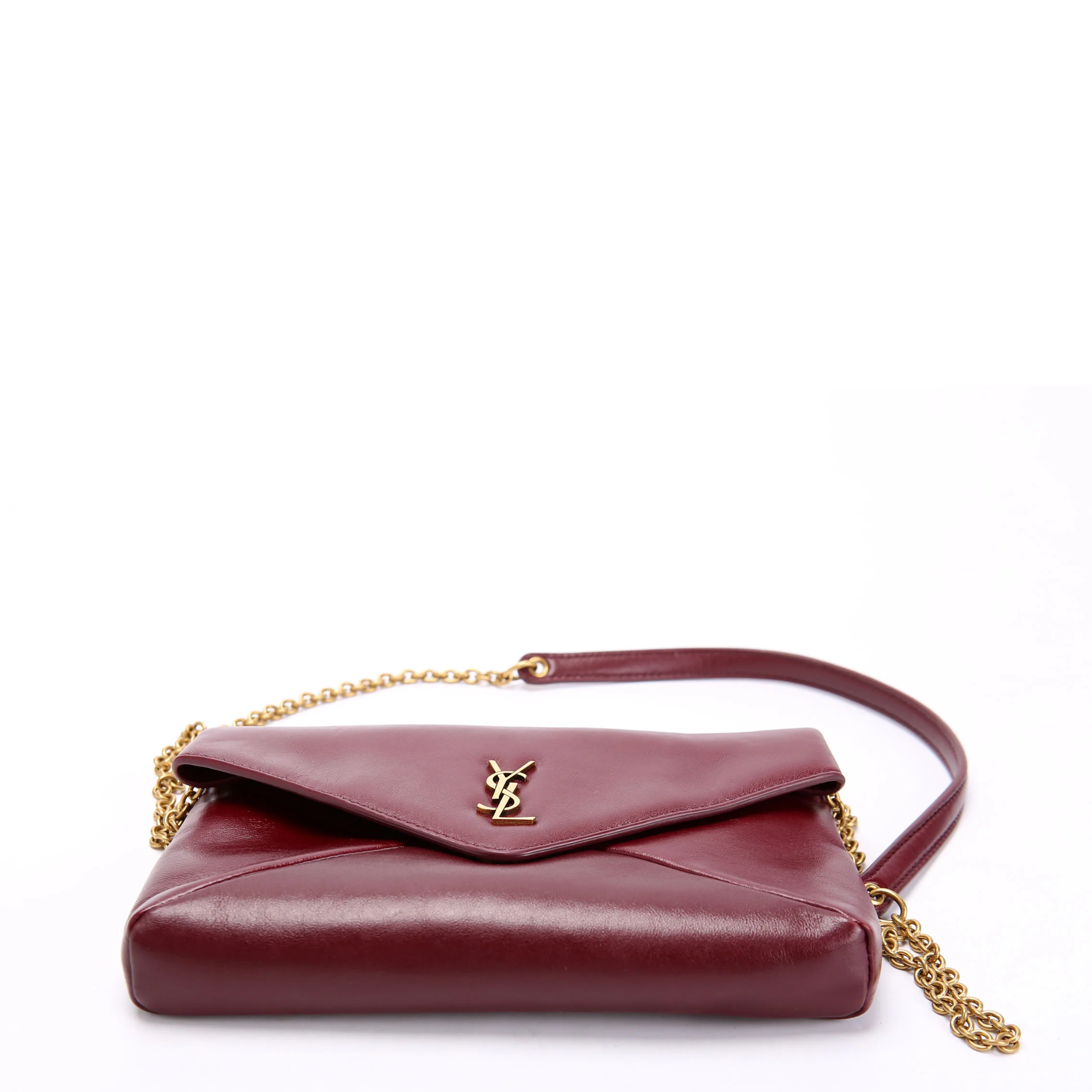 Cassandra Small Chain Pouch Lambskin 847638 Burgundy