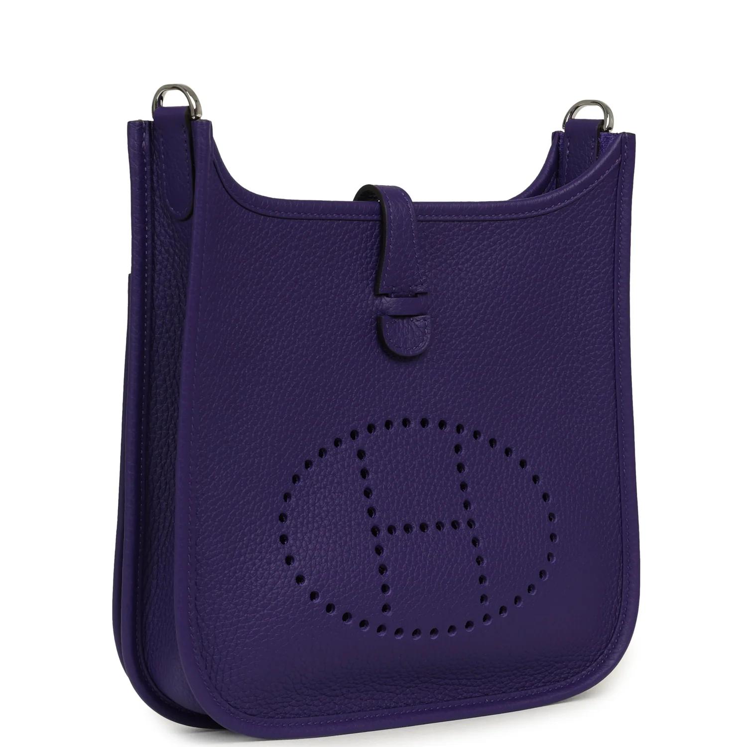 HERMÈS Evelyne 23 Purple Clemence Palladium Hardware