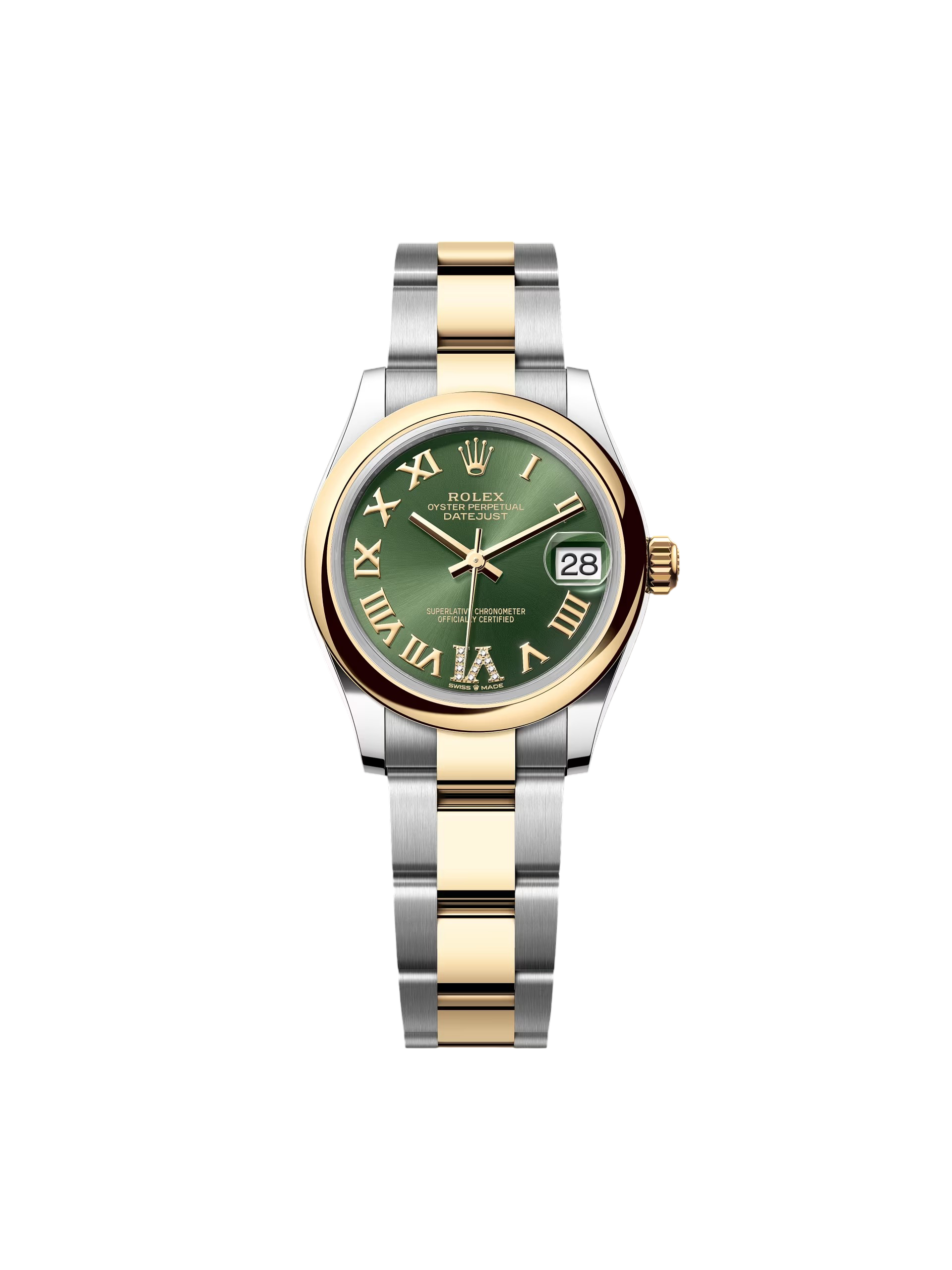 RLX Datejust m278243-0015/0016 31mm Olive Green Dial Yellow Rolesor Oyster Watch