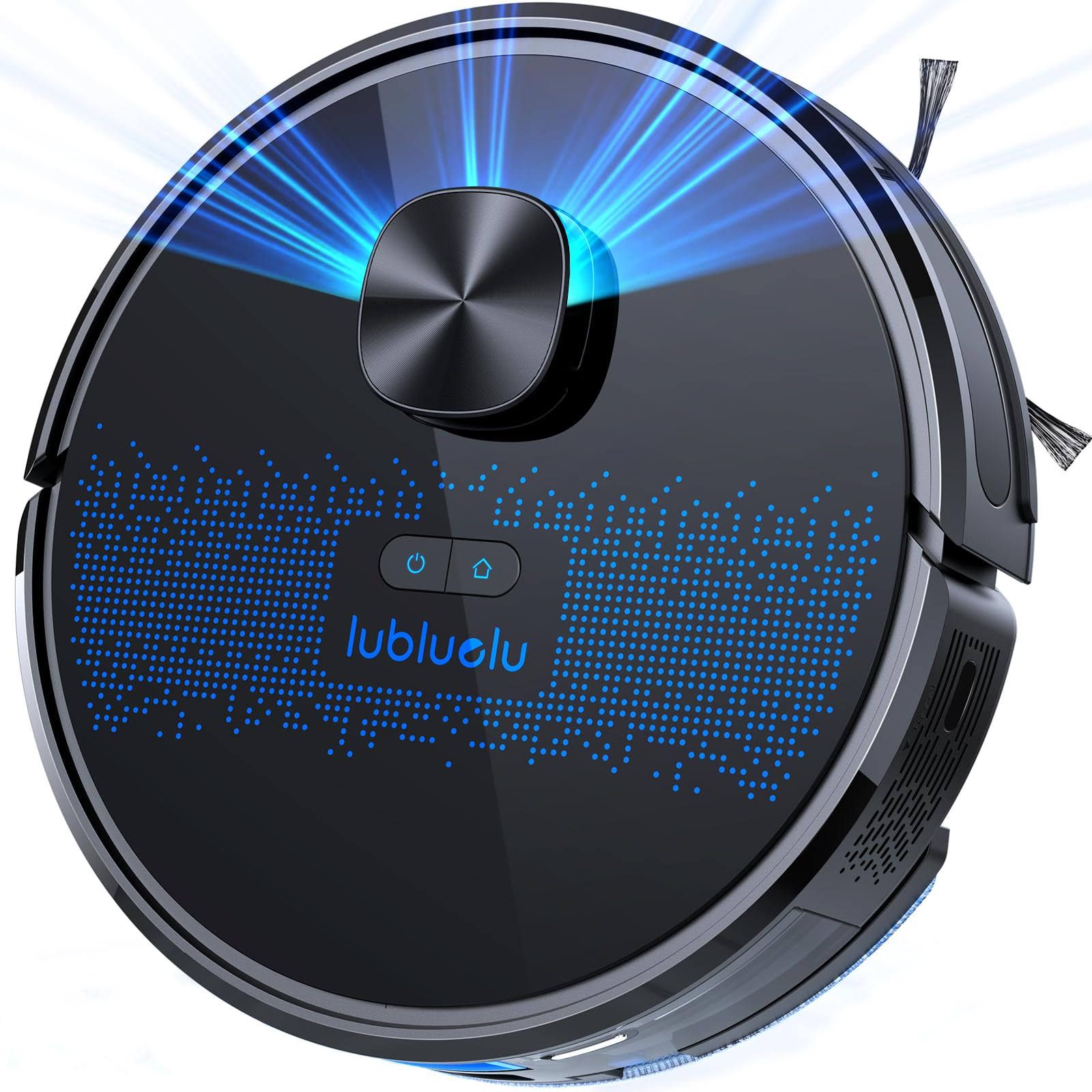 Lubluelu 4500Pa Robot Aspirapolvere Lavapavimenti con Mappatura a 5 Piani, Robot Vacuum Mop 3 in 1, LiDAR Laser 9.0, Aspirapolvere Robot Silenzioso