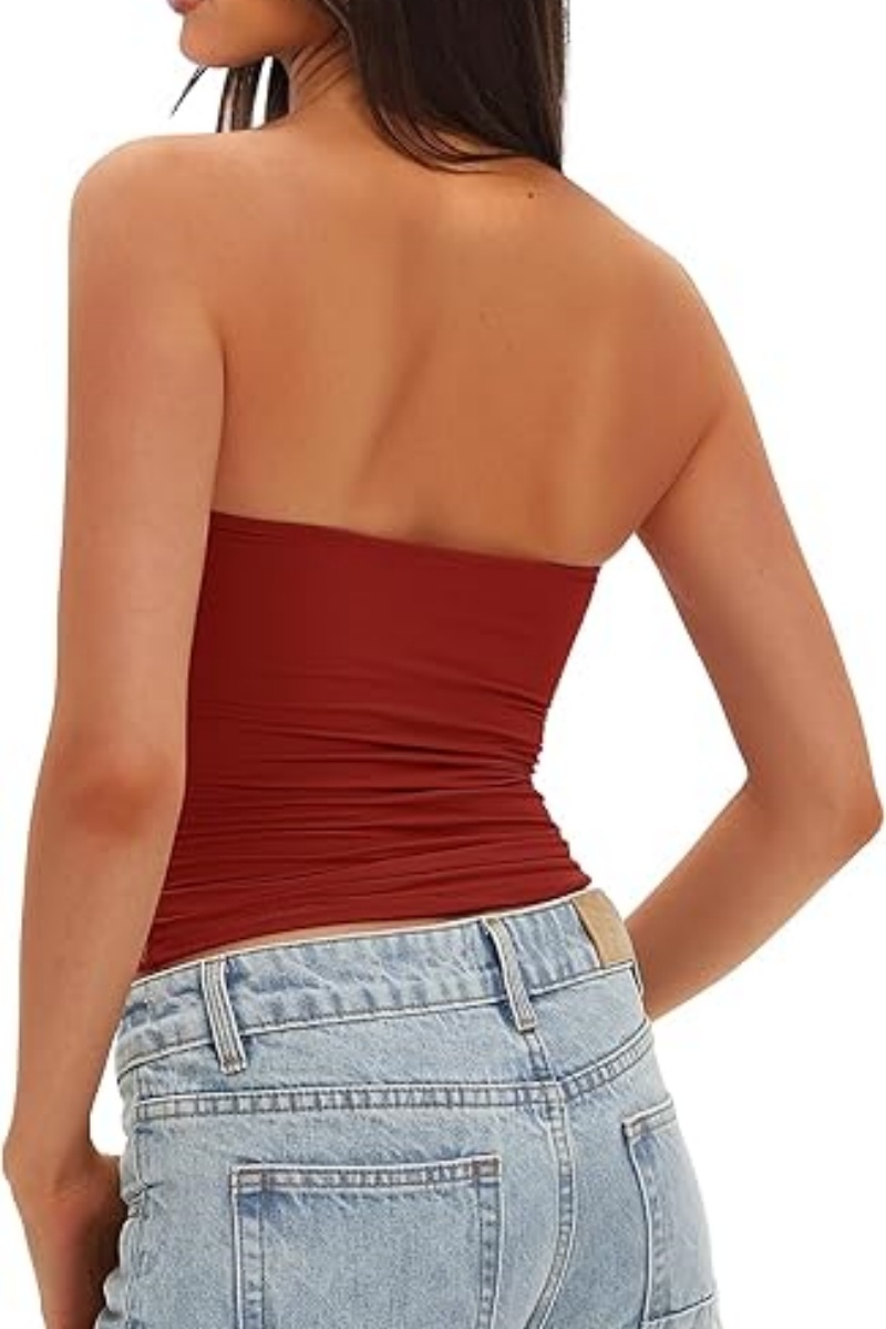 ELOWENA Womens Padded Tube Tops Bulit in Bra