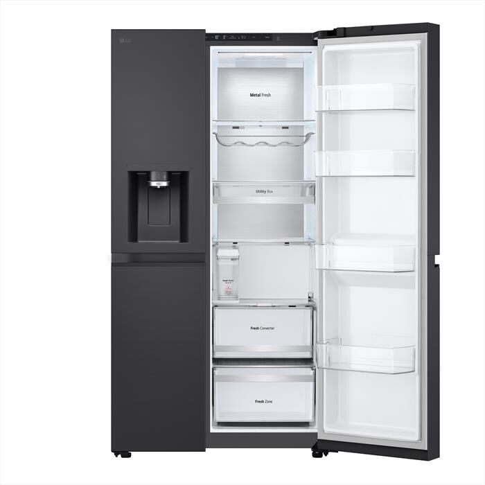 LG - Frigorifero side by side GSLE91EVAC Classe C-Essence Black Steel