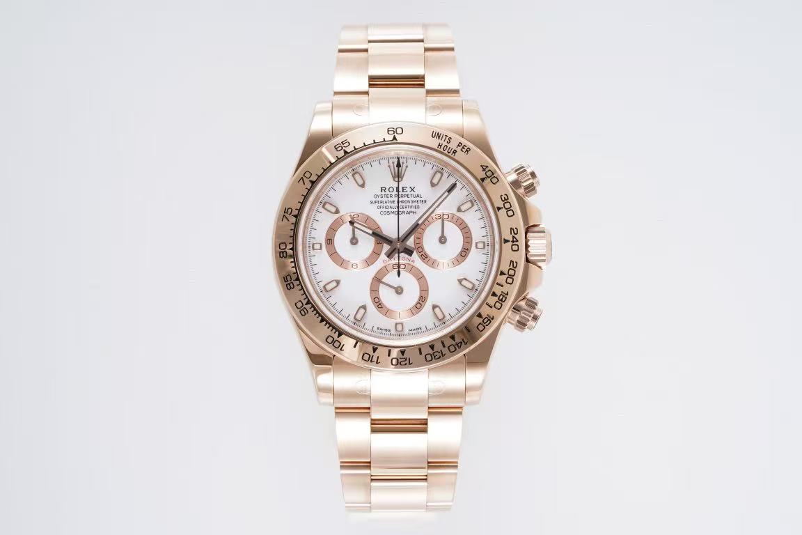 Replica Rolex Daytona 40mm Rose Diamond Baguette Dial m116505-0010