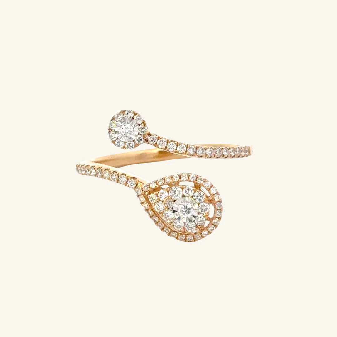 Danni Pave Pear Diamond Ring