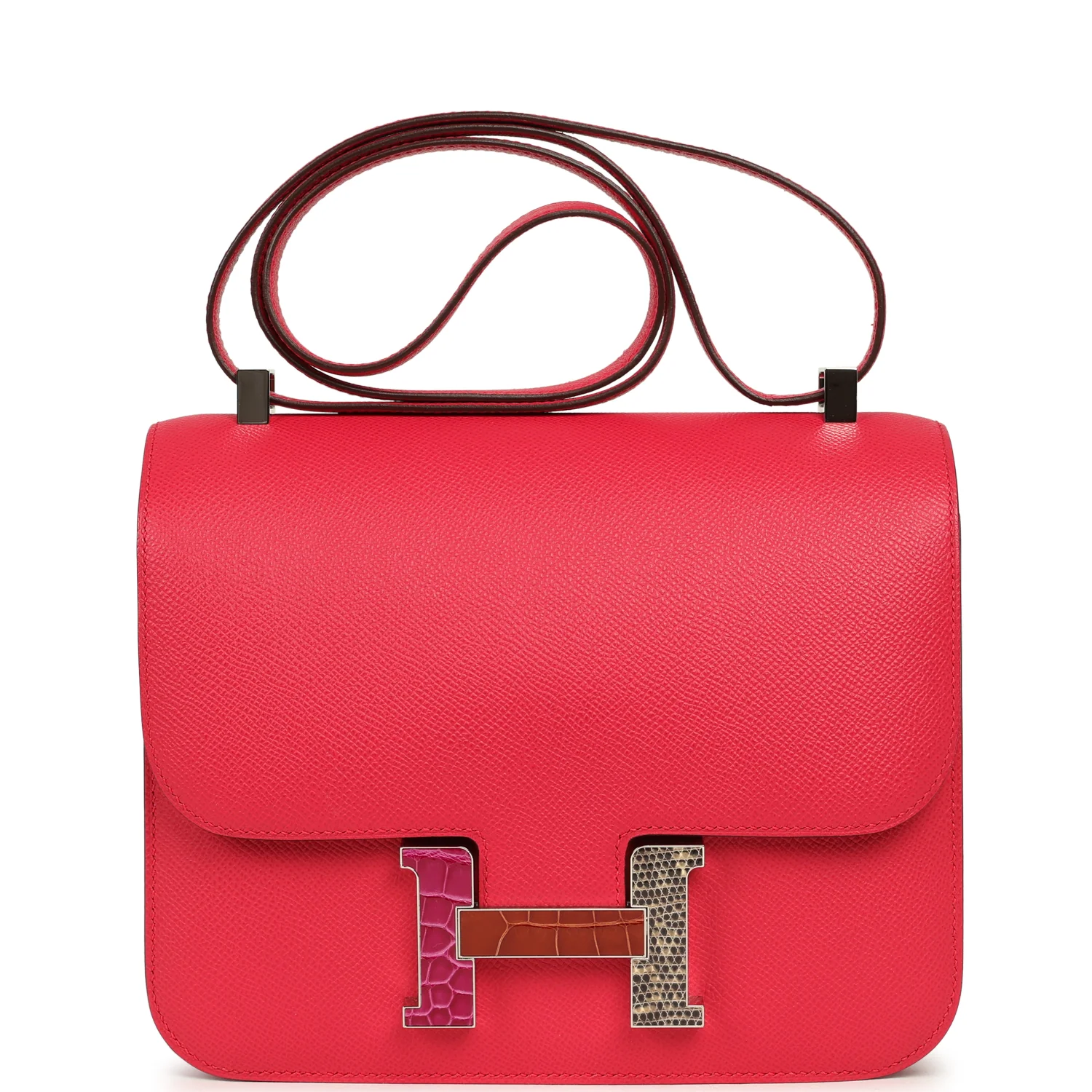 HERMÈS Constance 18 Rose Extreme Epsom Marquette Palladium Hardware