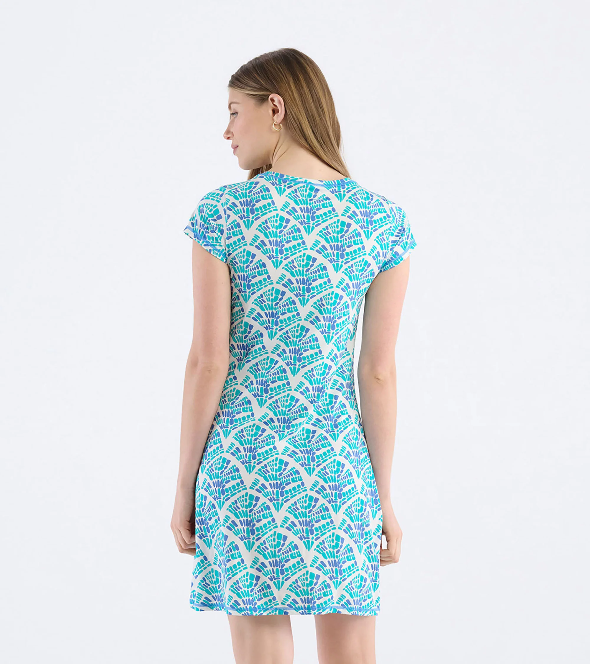 Women's Mosaic Waves T-Shirt Dress