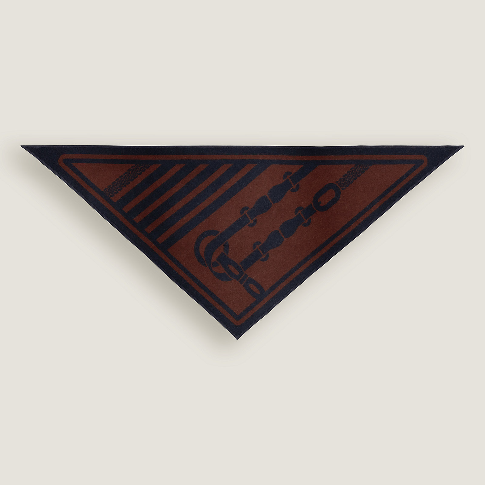 Coaching double face triangle scarf