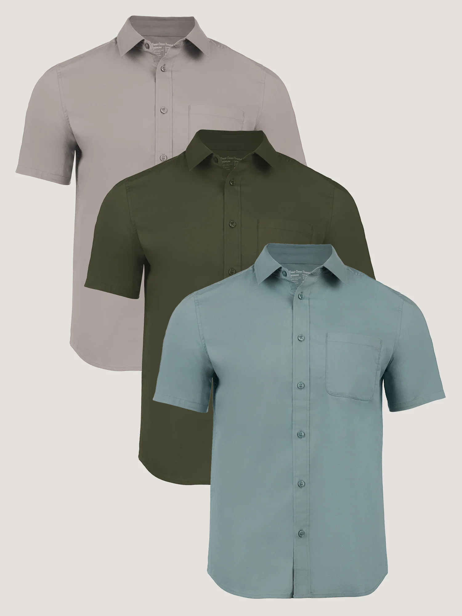 All Day Short Sleeve Shirt Spring Essentials 3-Pack