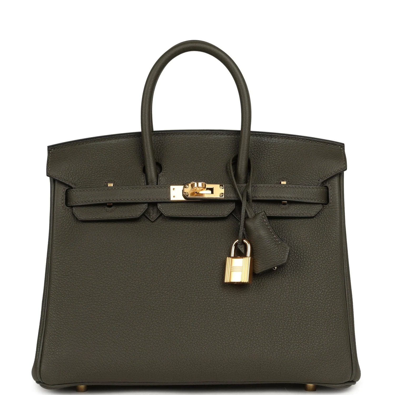 HERMÈS Birkin 25 Vert De Gris Togo Gold Hardware