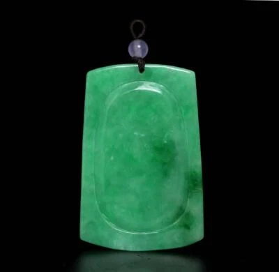 38G Chinese Natural Jadeite Jade Pendant w/hill