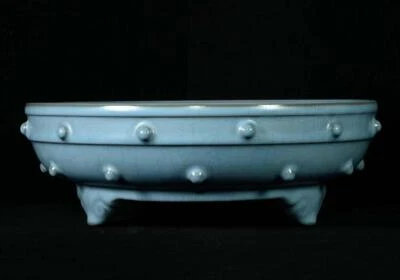 Xuanhe Signed Old Chinese Ru Yao Ru Kiln Brush Washer w/phoenix N2951