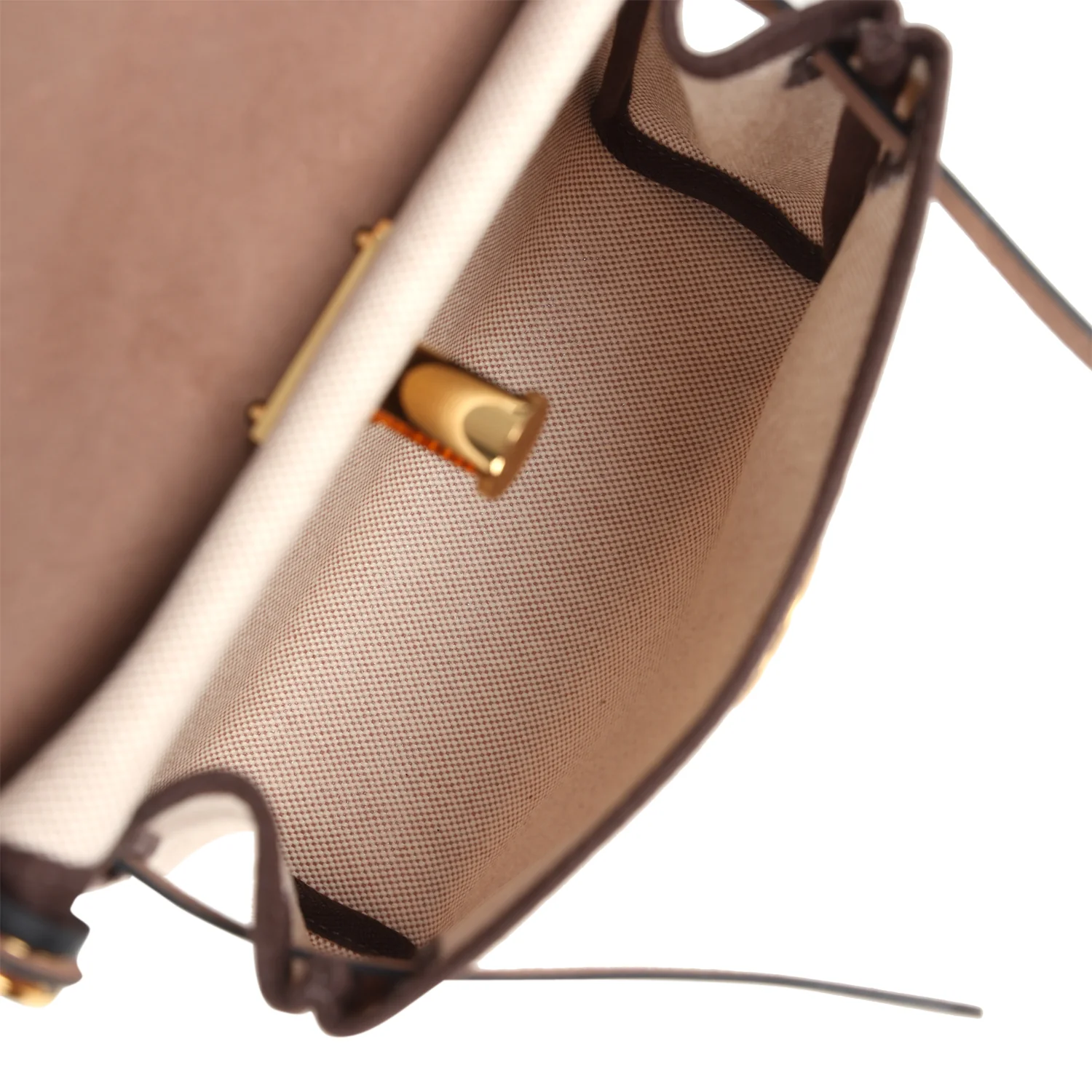 Hermes Herbag Zip 20 Mini Ecru, Beige Toile H Canvas, Ebene Vache Hunter Gold Hardware