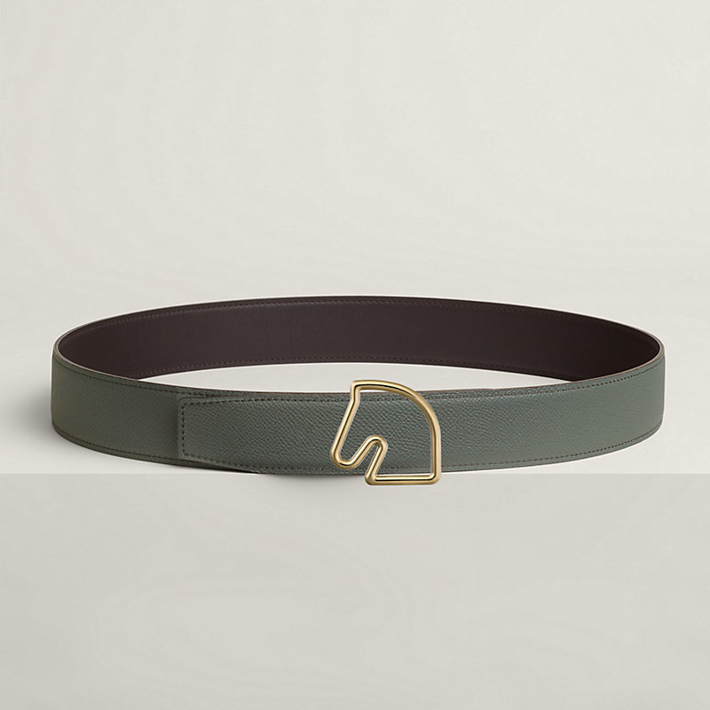 Tete de Cheval belt buckle & Reversible leather strap 38 mm