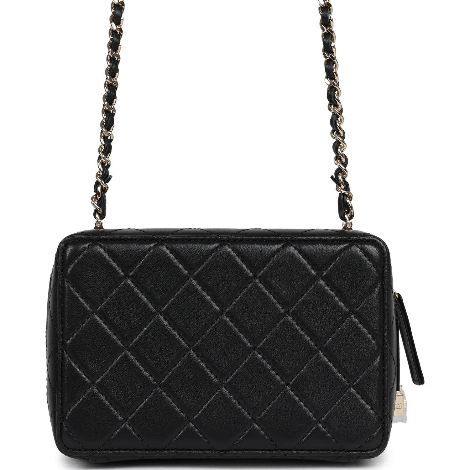 Chanel Coco Click Camera Bag Black Lambskin Light Gold Hardware