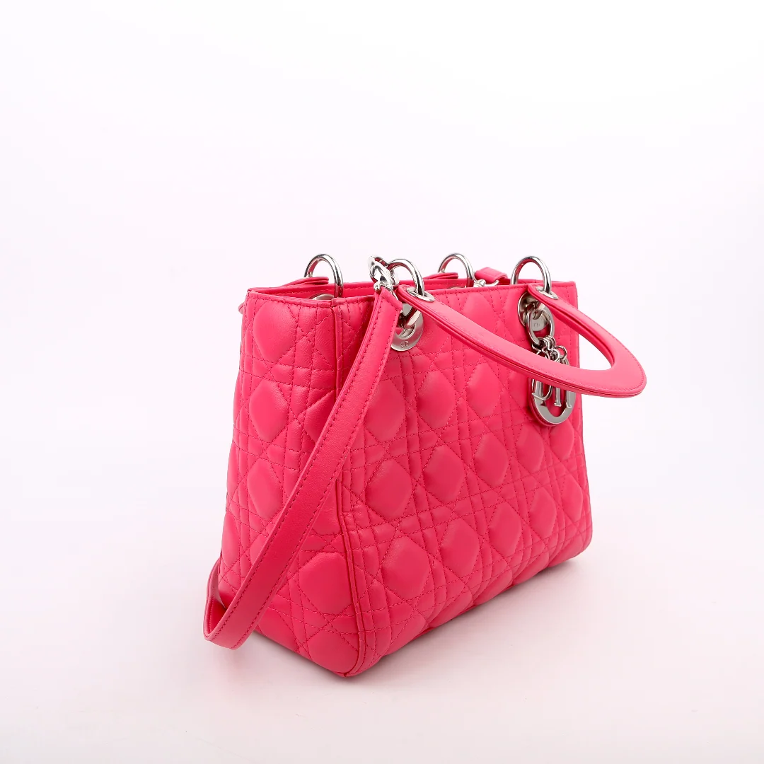 DIOR Lady Dior Medium Lambskin Pink