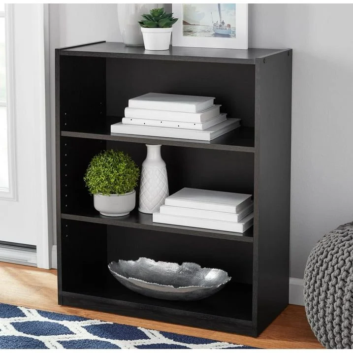3-Shelf Bookcase with Adjustable Shelves