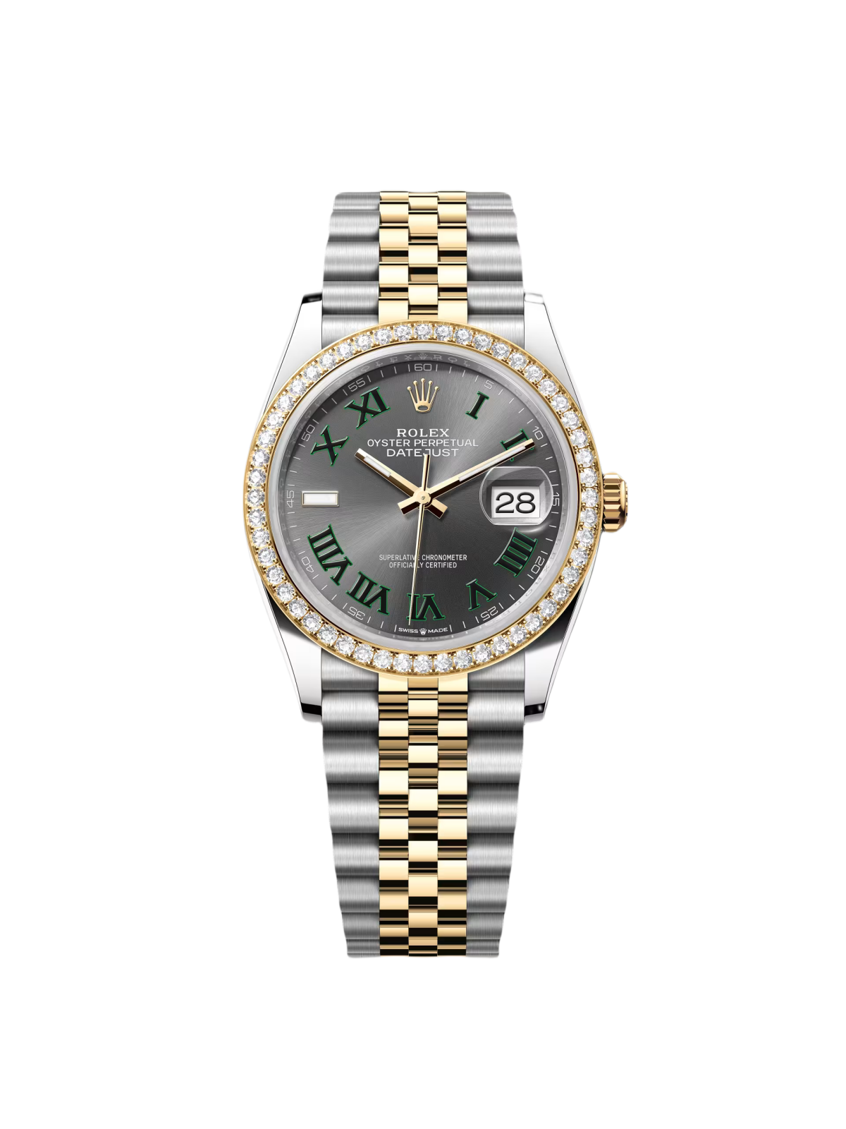 RLX  Datejust 36mm 126283 Wimbledon Slate Dial Jubilee Bracelet Watch