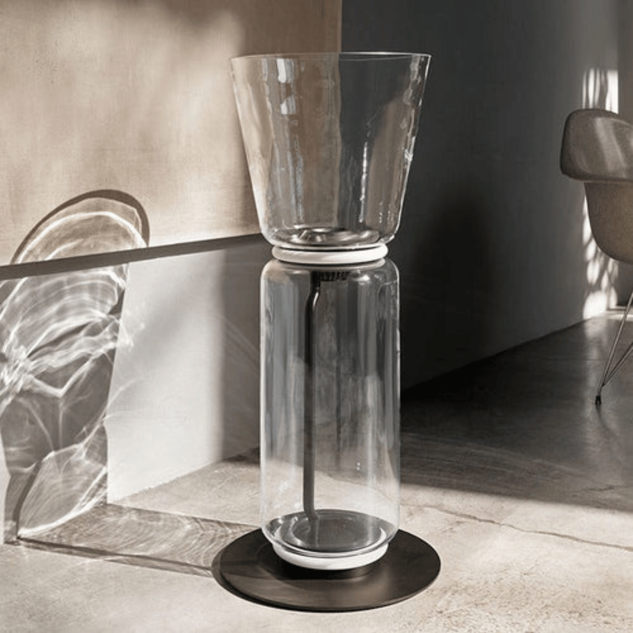 Hand-Blown Glass Sculptural Floor Lamp