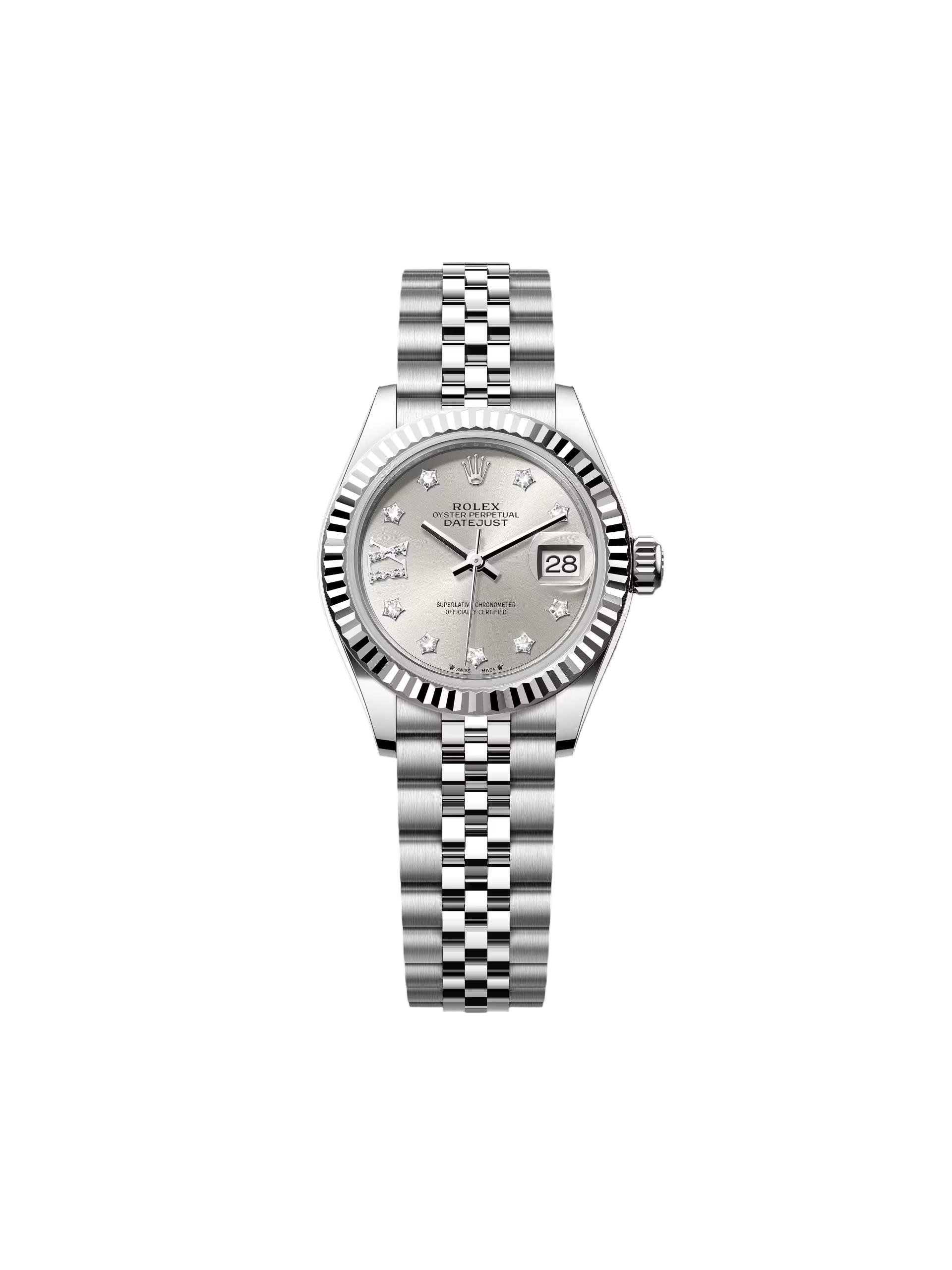 RLX Lady-Datejust 31mm 279174 Silver Diamond Dial Oyster Bracelet