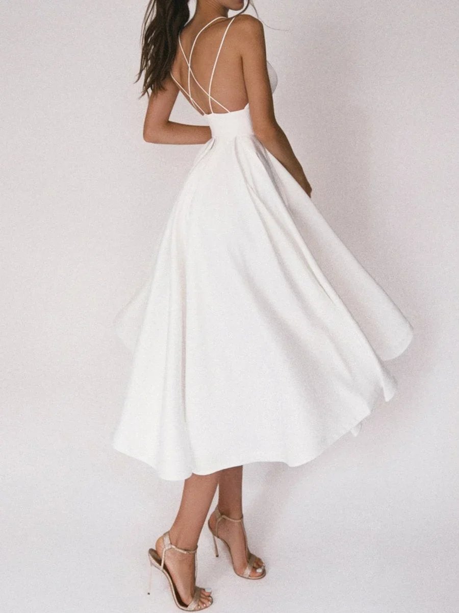 (💕SUMMER HOT SALE)💃Elegant strappy V-neck dress👗💐
