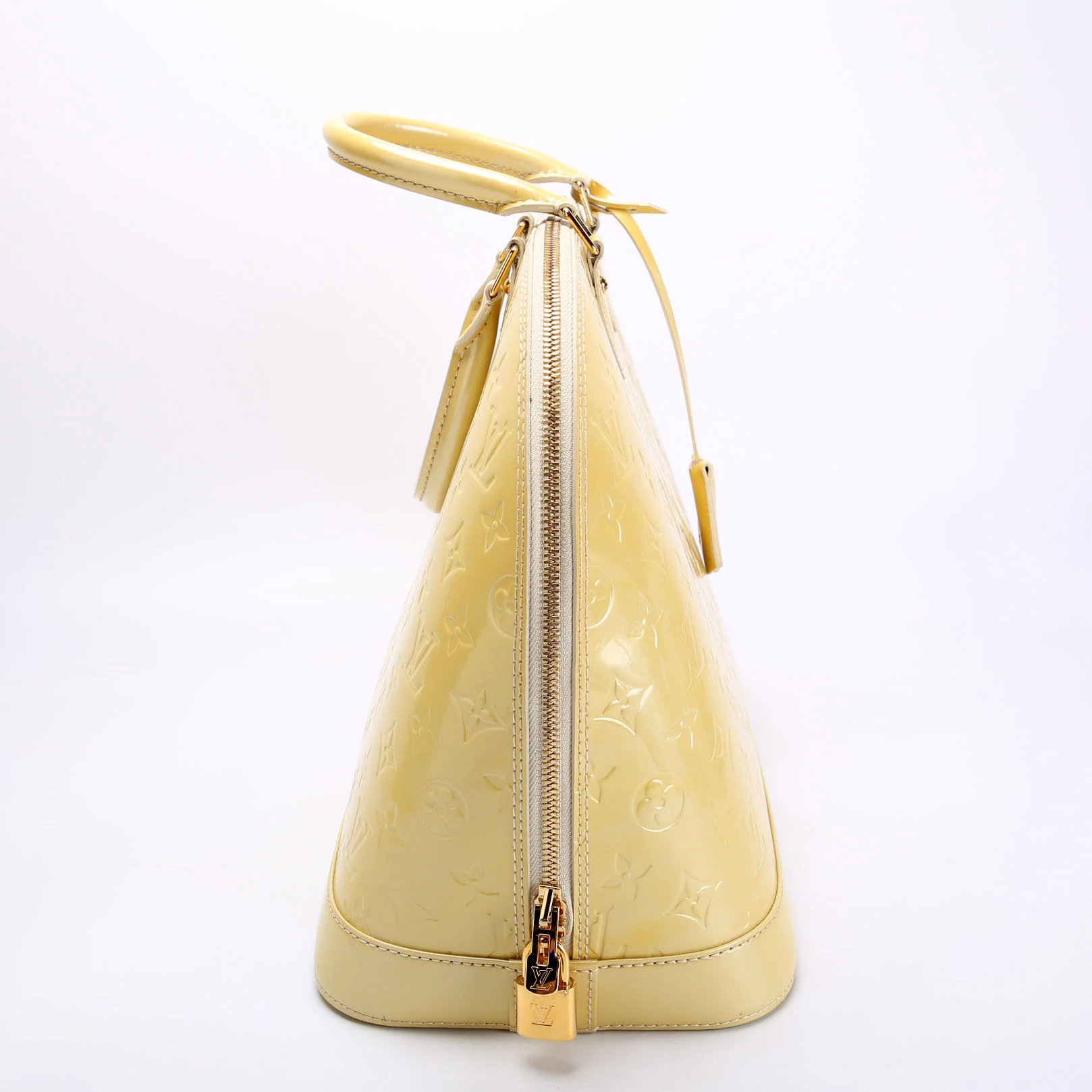 LOUIS VUITTON Alma GM Vernis Yellow