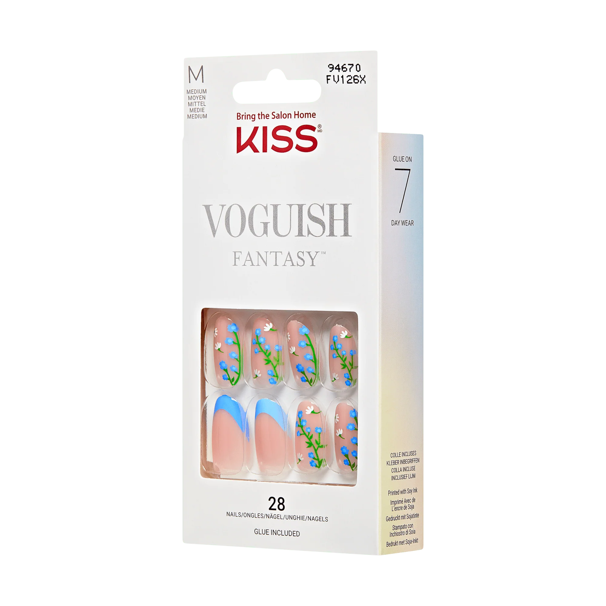 KISS Voguish Fantasy Press On Glue Nails - Glorious
