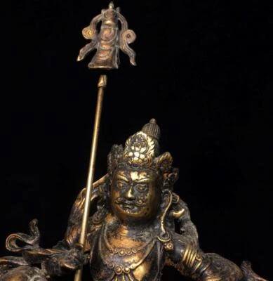 22CM Old Chinese Bronze Statue Buddha Q109