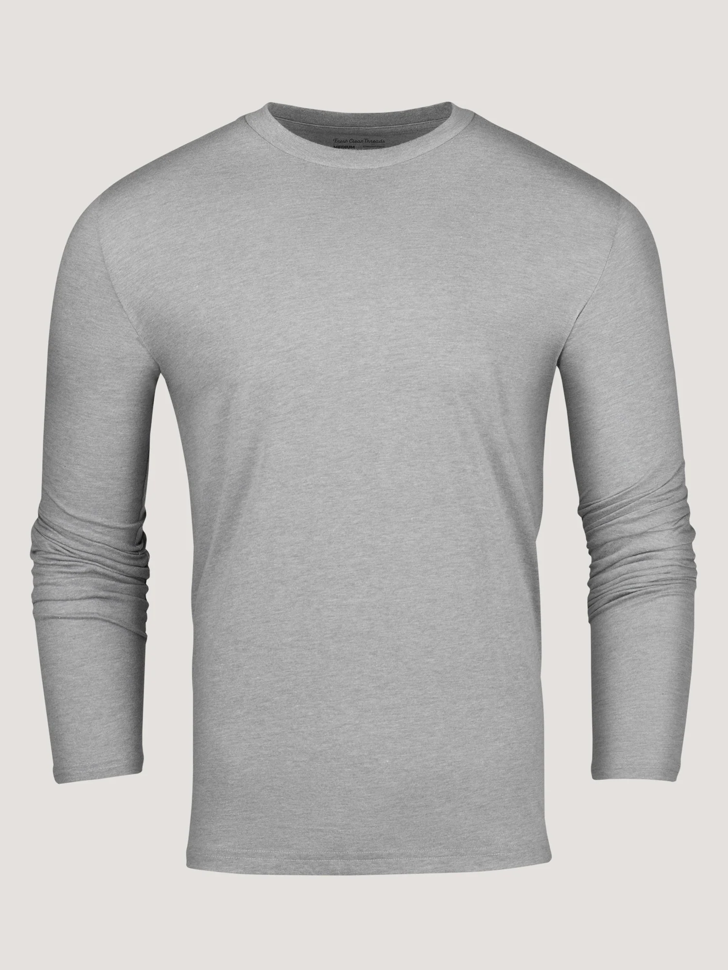 Heather Grey Long Sleeve Crew Neck