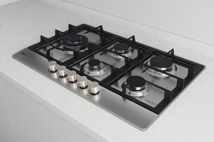 LG - Piano cottura a gas CBGZ3016S 75 cm-Inox