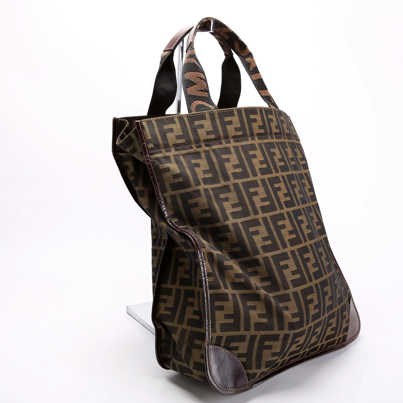 FENDI Zucca Foldable Tote Brown