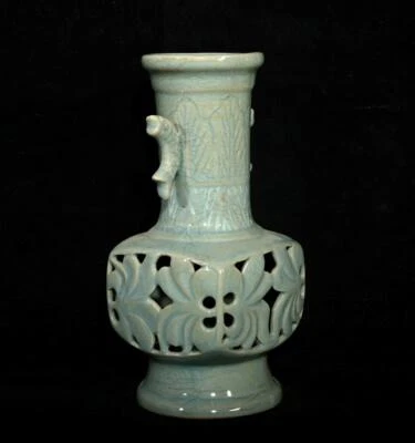 Old Chinese Gaoli Kiln Vase w/fish ear N3012