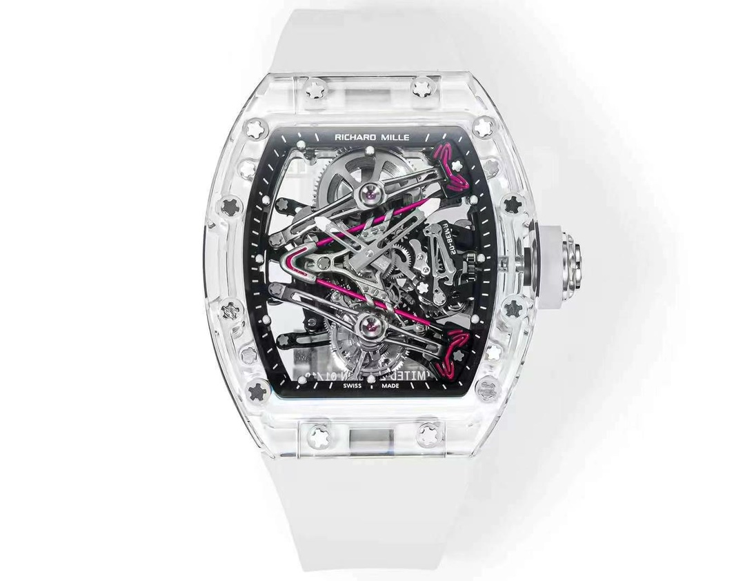【7A Quality】Richard Mille RM38-02 Tourbillon Movement Best Edition Transparent case Rubber Strap
