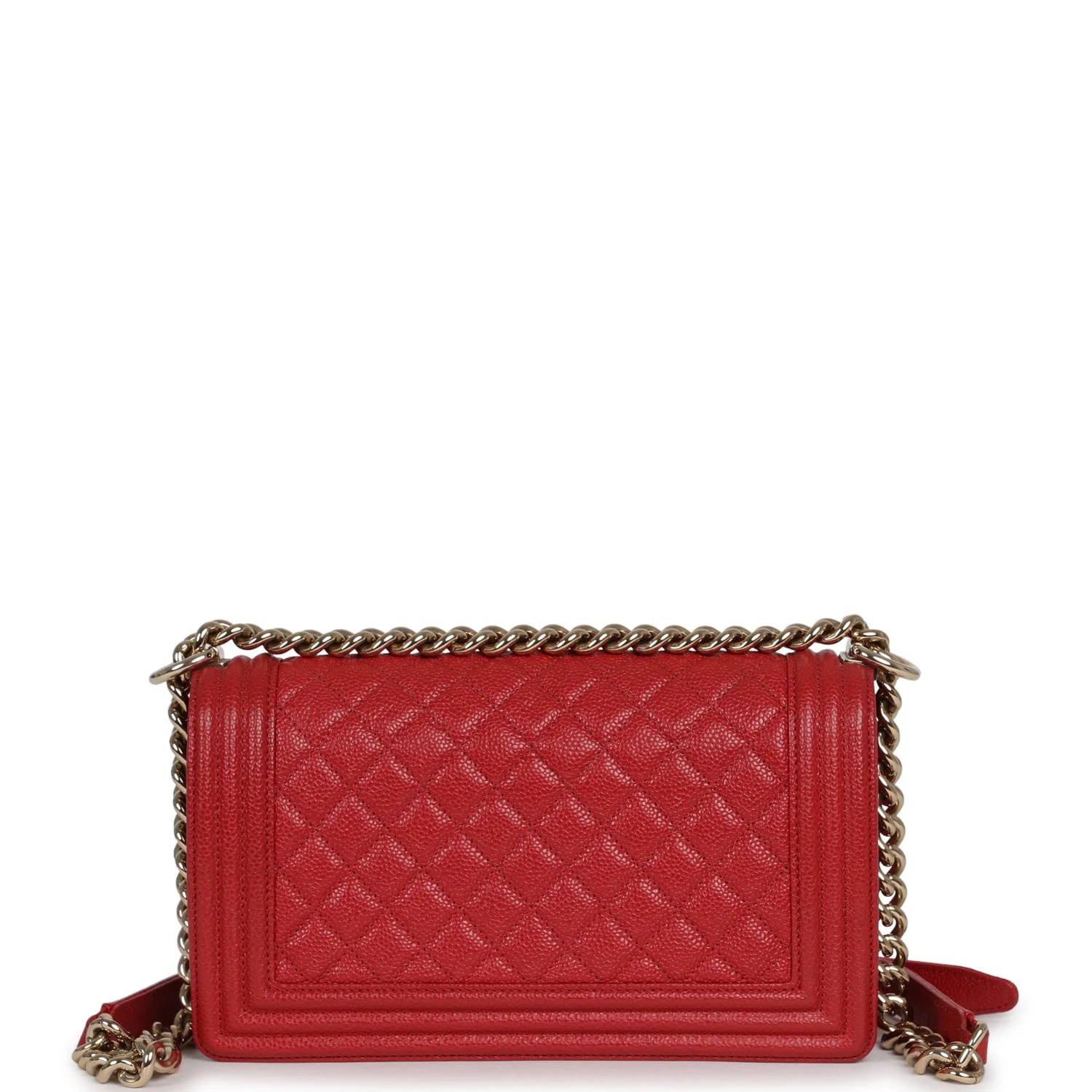 Chanel Medium Boy Bag Red Caviar Gold Hardware