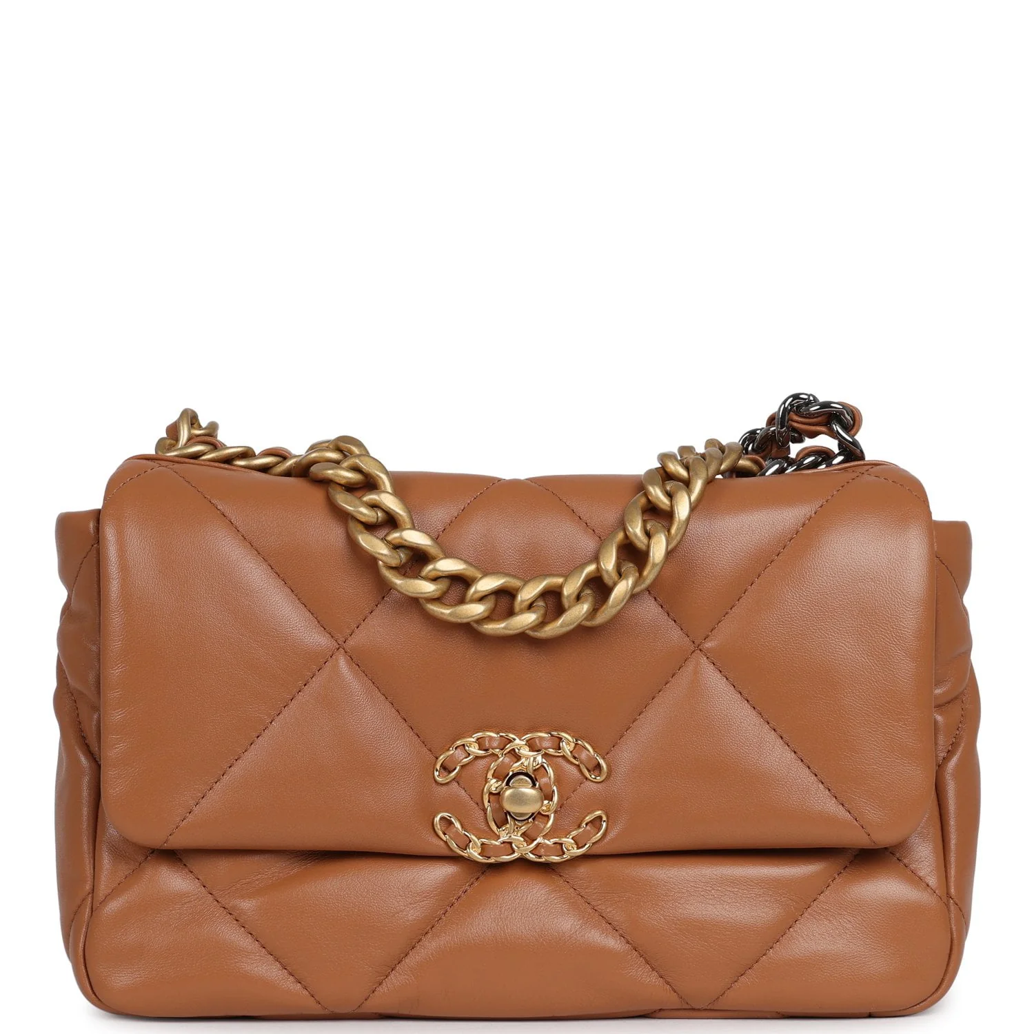 Chanel Medium 19 Flap Brown Lambskin Mixed Metal Hardware