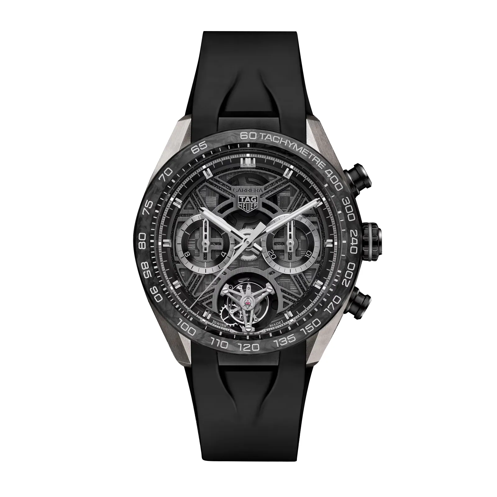 【7A Quality】TAG Heuer Carerra Chronograph Tourbillon Extreme Sport 44mm Mens Watch Black CBU5080.FT6272