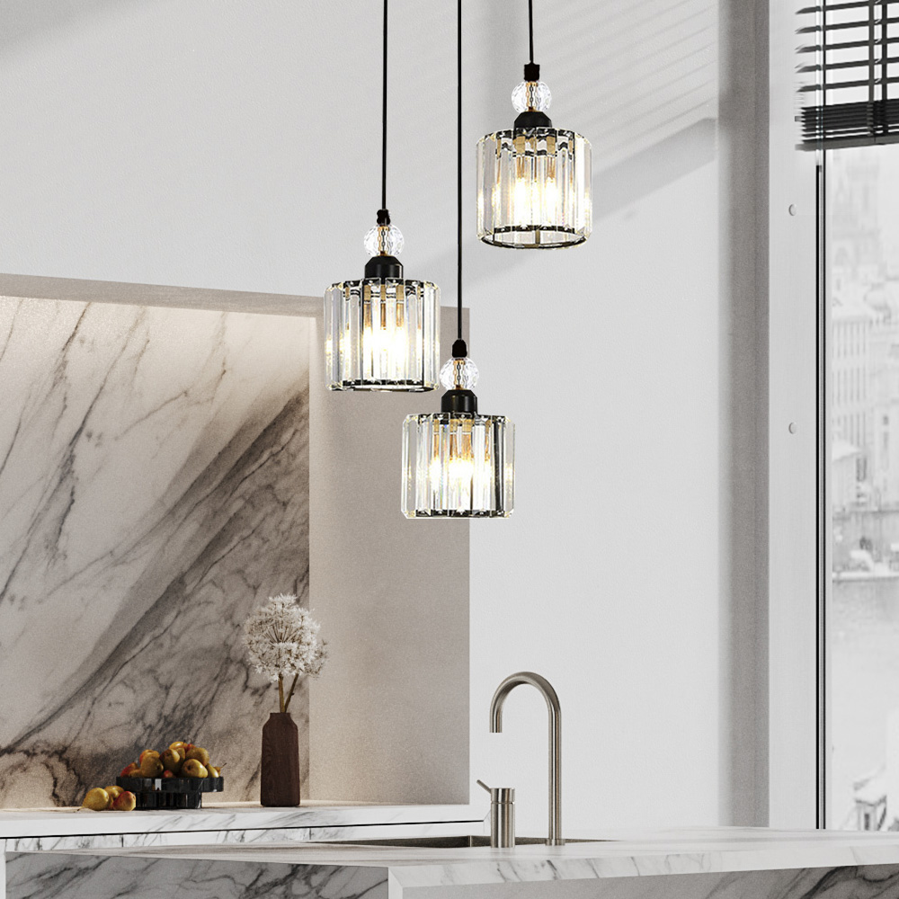 European Style Simple Dining Room Crystal Pendant Light