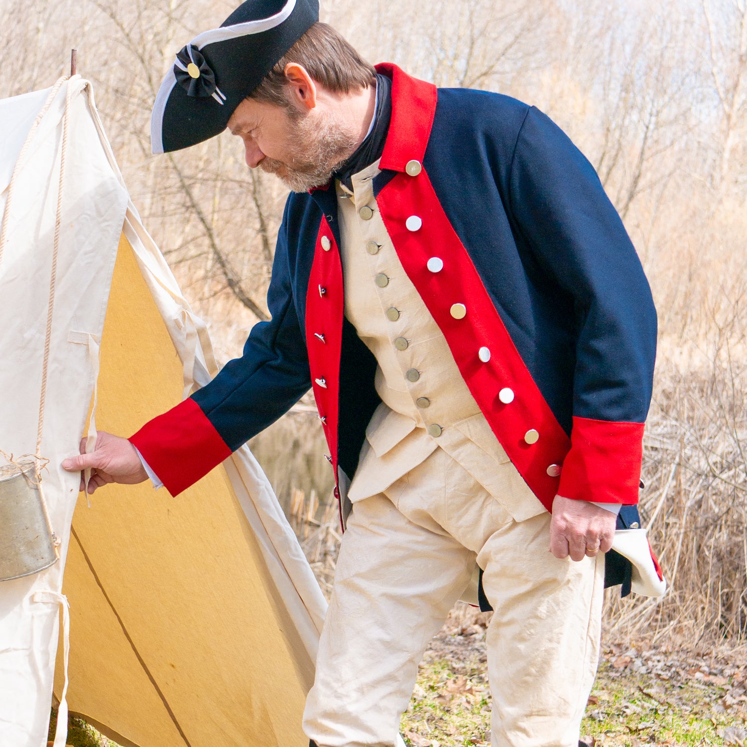 Men's 1770s Colonial Officer-Style Coat
