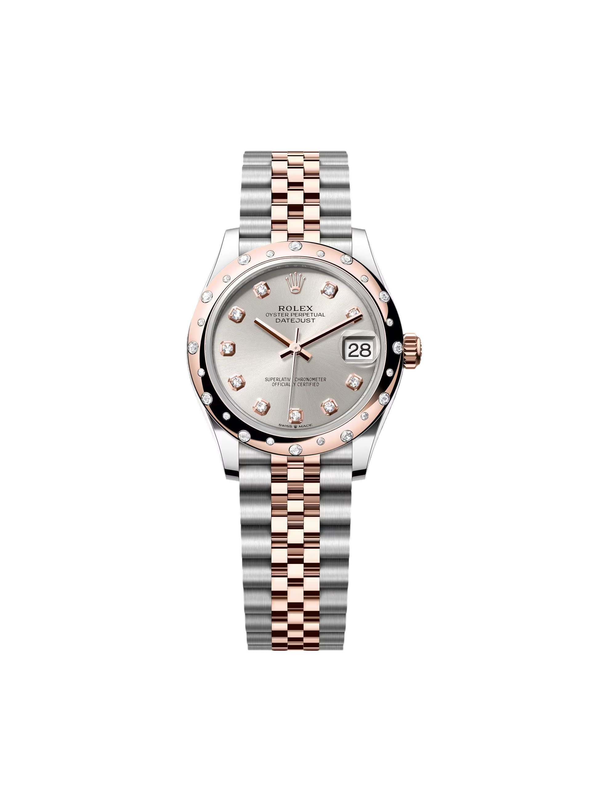 RLX Datejust m278341-0015/0016 Silver Dial 31mm Oyster Bracelet