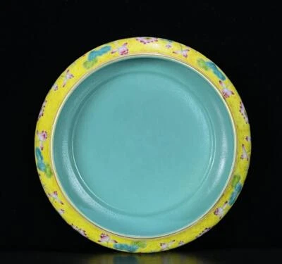 Qianlong Signed Old Enamel Chinese Porcelain Louts Flower Brush Washer N497