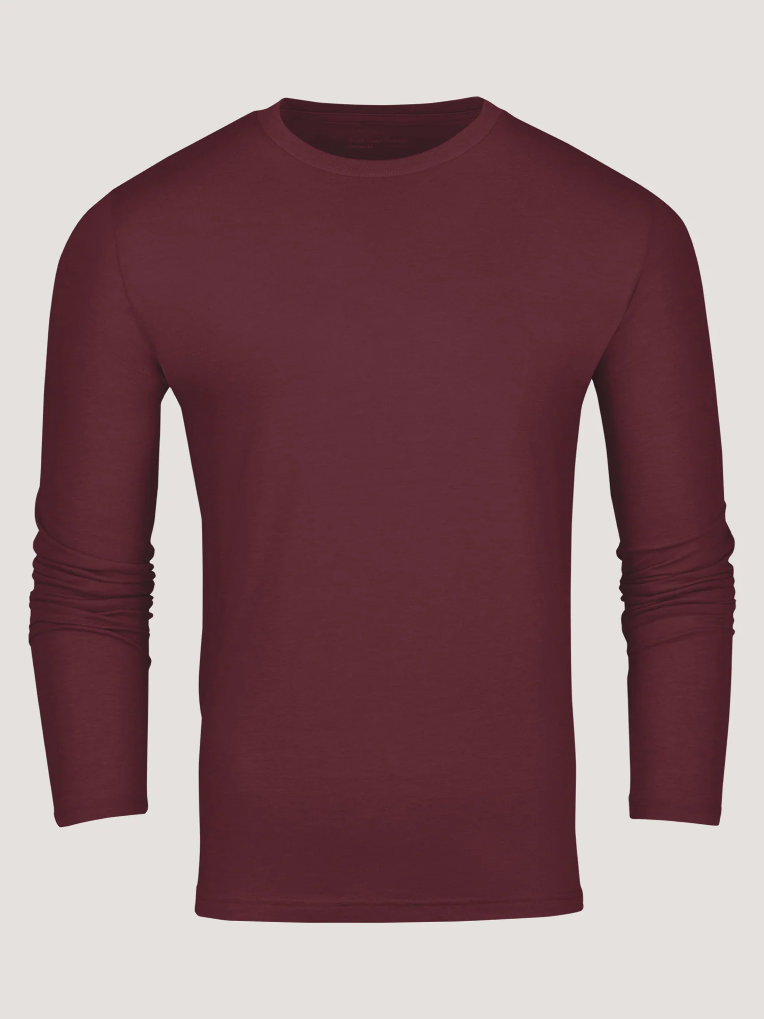 Burgundy Long Sleeve Crew Neck