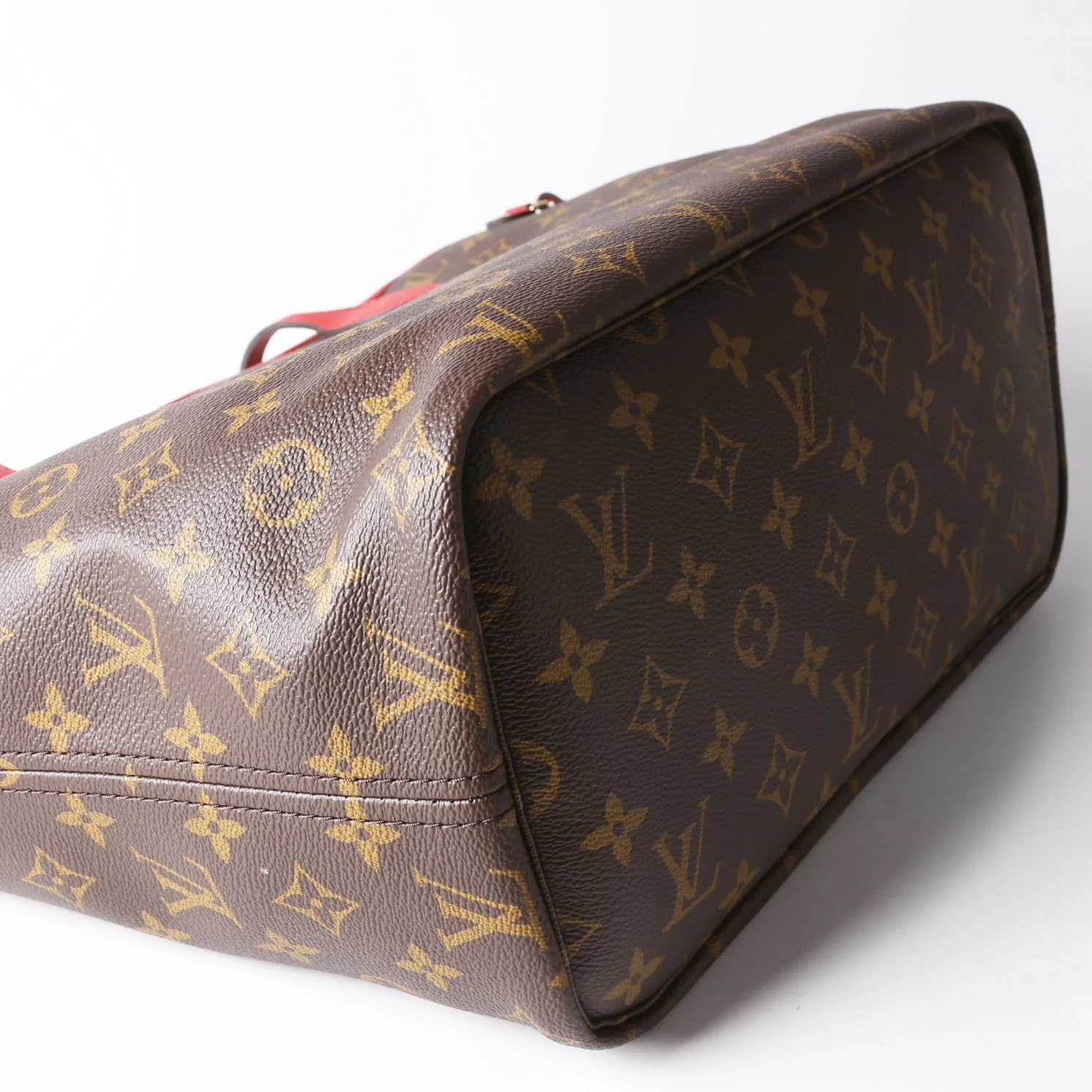 Neverfull MM Inside Out Leather/Monogram Brown/Red