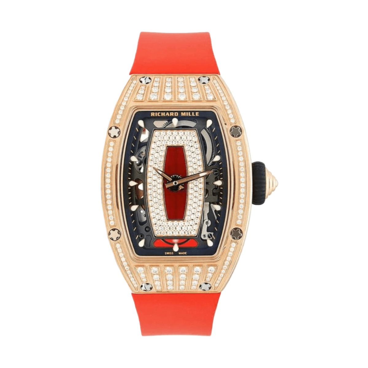 【7A Quality】Richard Mille RM07-01 RG Rose Gold Diamond Jasper Dial