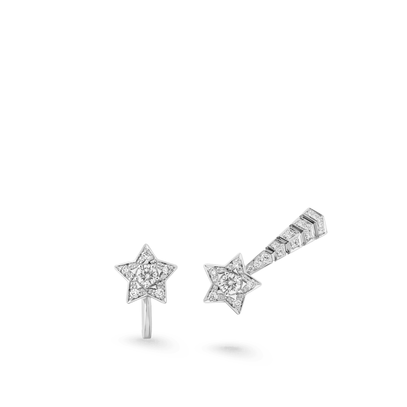 Comète Chevron asymmetrical earrings