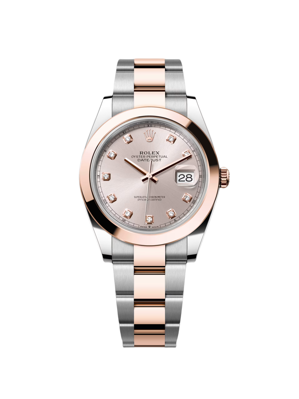 RLX Datejust 41mm 126301 Sundust Diamond Jubilee Steel and Everose Gold Watch
