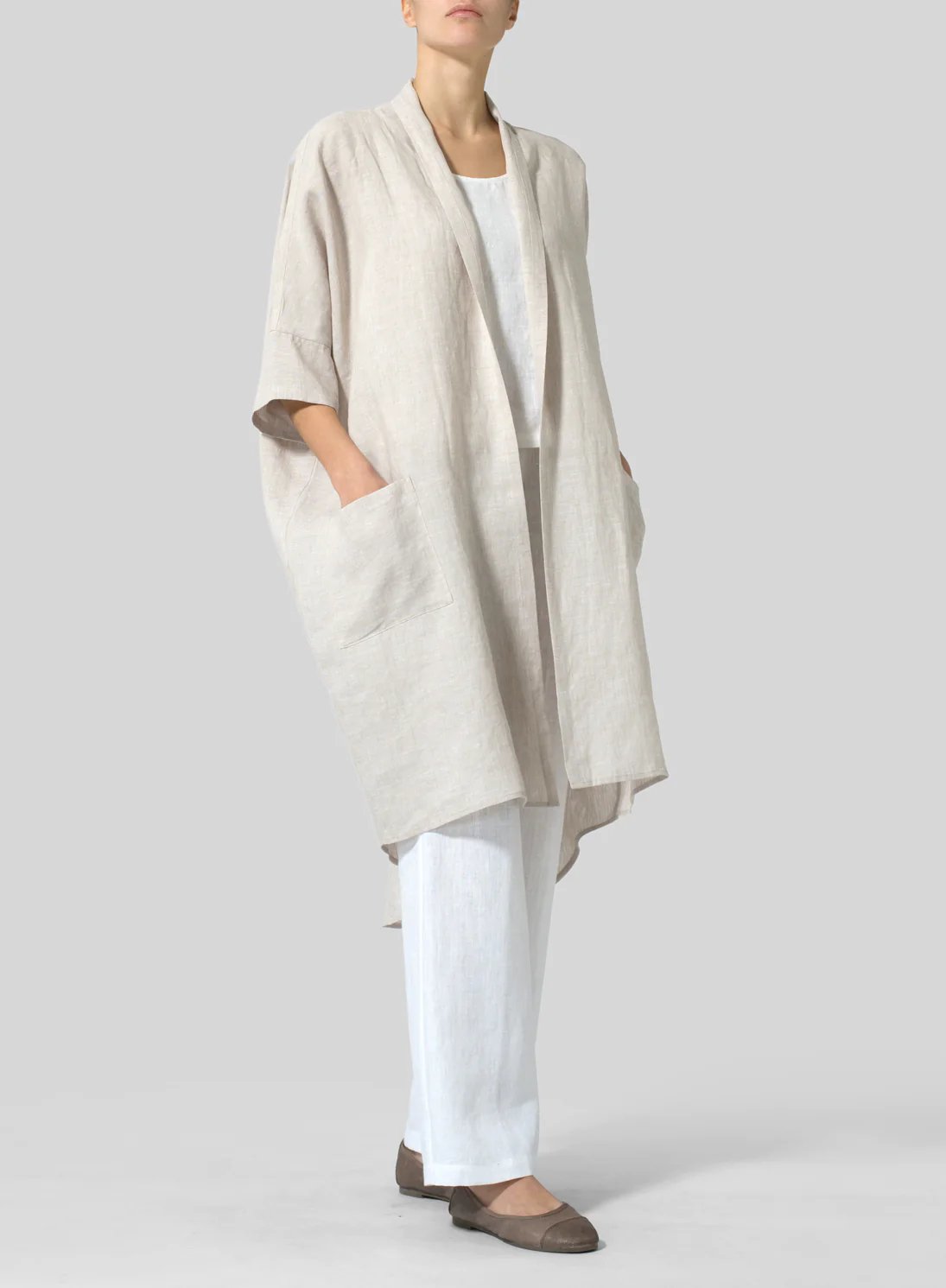 Womens Cotton And Linen Sunscreen All-Match Coat