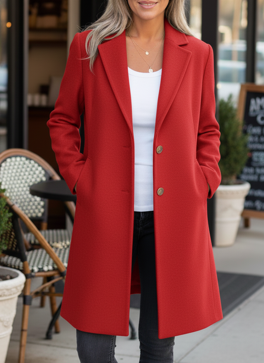 CLEARANCE SALE🔥 Casual Lapel Wool Single Breasted Long Coat