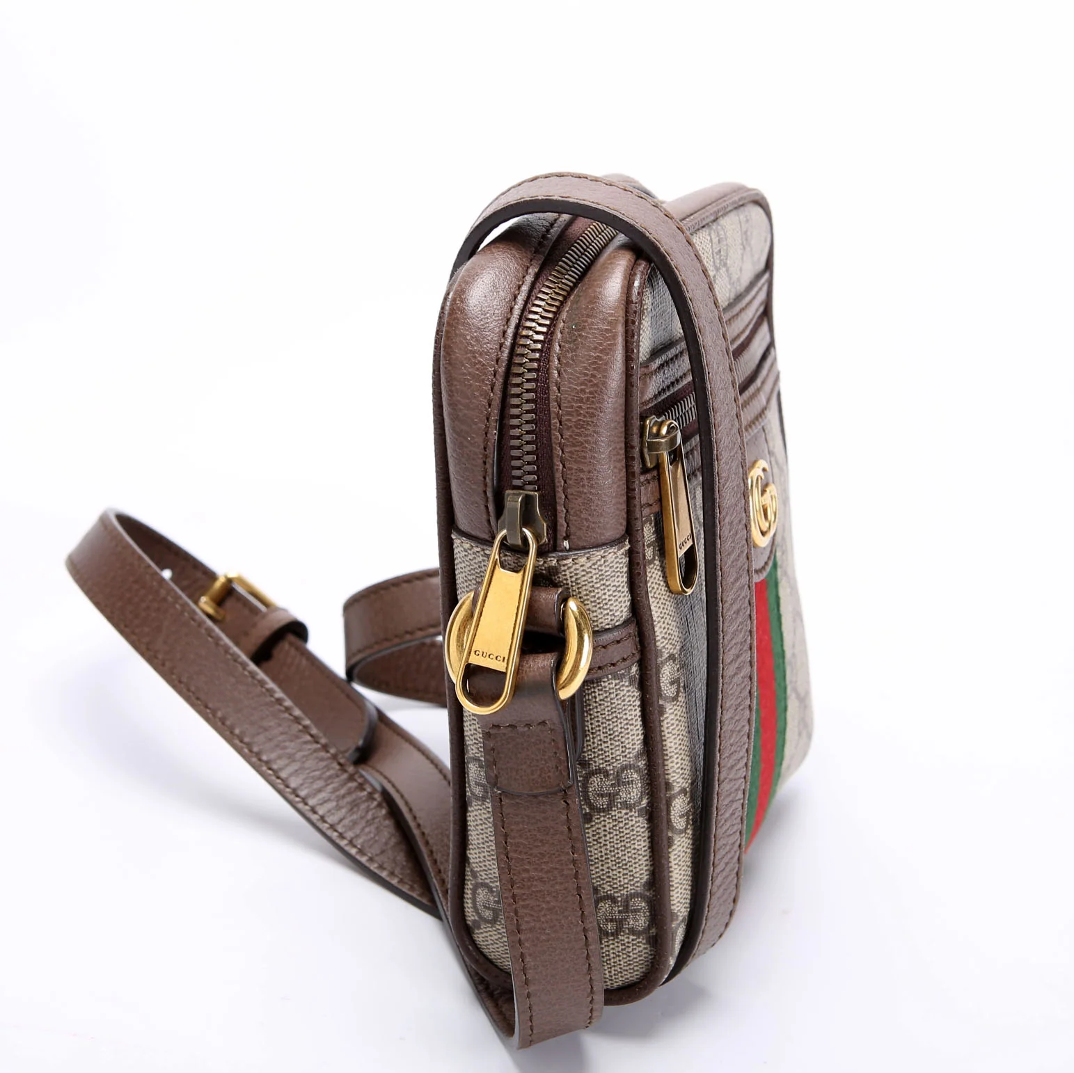 GUCCI 598127 Ophidia GG Shoulder Bag Brown