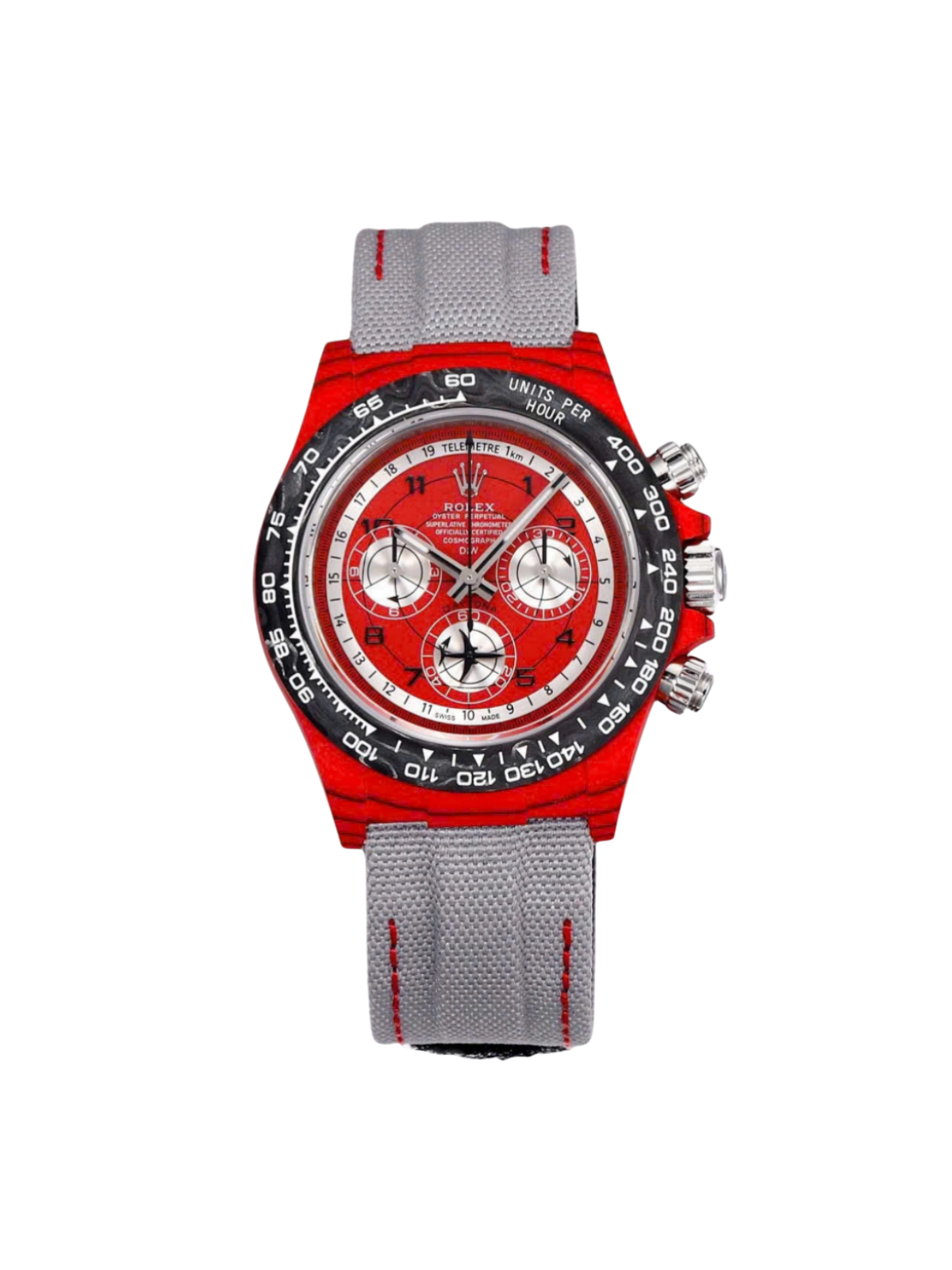 Rolex Cosmograph Daytona DIW Carbon AVIA Red 40mm Replica 1:1 – Top Quality Version